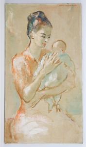 WASSERBERGER Nathan 1928-2012,mother and child,Ewbank Auctions GB 2022-07-27