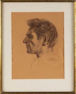 WASSERBERGER Nathan 1928-2012,Profile portrait of a man,Eldred's US 2023-01-26