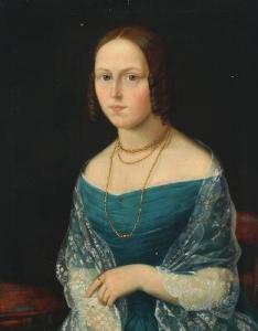 Wassner Valentin 1808-1880,A woman's portrait,Bruun Rasmussen DK 2017-07-31