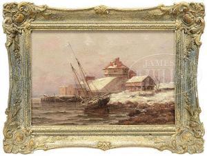 WASSON George Savary 1855-1926,SCHOONER POLLY BEACHED AT FORT MCCLARY,James D. Julia US 2018-02-08