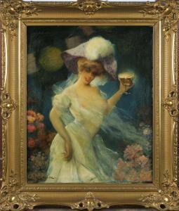WATELET Charles Joseph 1867-1954,La Coupe de champagne,Galerie Moderne BE 2016-05-24