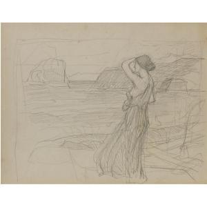 WATERHOUSE John William 1849-1917,STUDY FOR MIRANDA,Sotheby's GB 2010-07-13