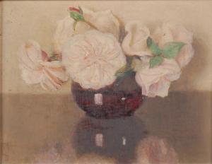 WATERS F. Boyd 1879-1967,Still life with flowers in a bowl,Lacy Scott & Knight GB 2016-03-11