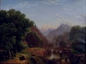 WATERS George W 1832-1912,Summer mountainscape with figures,1861,Christie's GB 2007-09-05