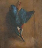 WATERSCHOOT Alfons 1931,Trompe-l'oeil with kingfisher,Bernaerts BE 2009-09-21