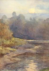 Waterstone James S 1904-1910,Moonlight on the River Ken,Bellmans Fine Art Auctioneers GB 2018-02-14