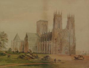 Waterworth Henry 1838-1886,North West View York Minster,1883,David Duggleby Limited GB 2017-06-23