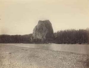 WATKINS Carleton E. 1829-1916,Castle Rock, Columbia River,1867,Christie's GB 2014-04-03
