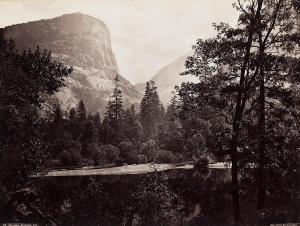 WATKINS Carleton E.,Mirror Lake and Mount Watkins, Yosemite,1861,Swann Galleries 2024-02-15
