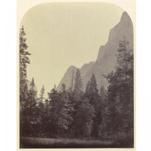 WATKINS Carleton E. 1829-1916,OUTLINE VIEW OF THE HALF DOME, 4967 FT., YOSEMITE,Sotheby's 2007-04-25