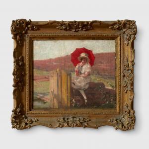 WATKINS John Samuel 1866-1942,The Girl on the Garden Wall,Bonhams GB 2023-04-23