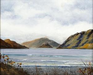 WATKINS Mary 1879,Untitled Lake Scene,Webb's NZ 2015-12-09