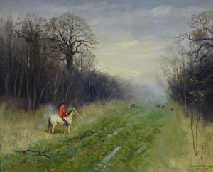 WATKINS PITCHFORD Denys James,Huntsman and hounds in woodland,1975,Golding Young & Co. 2020-10-28