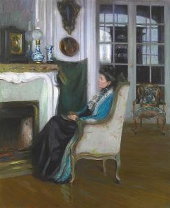 WATKINS Susan 1875-1913,Woman Seated by a Fireplace (A Pensive Moment),Bonhams GB 2007-05-01