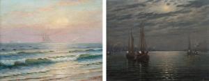 WATSON Charles A 1857-1923,Seascapes,Hindman US 2022-01-13