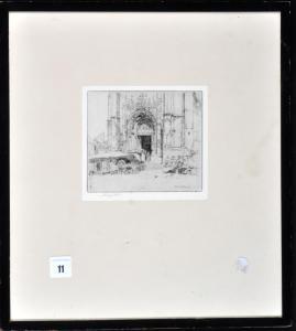 WATSON CHARLES J,Stall holders at the entrance to a French cathed,1905,Anderson & Garland 2018-05-15