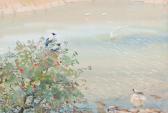 WATSON Donald 1918-2005,BIRDS AND BLOSSOM BY A LAKE,McTear's GB 2013-09-05