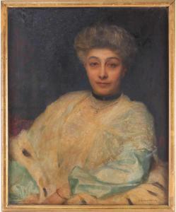WATSON George Spencer 1869-1934,portrait of an Edwardian lady,Dawson's Auctioneers GB 2023-01-26