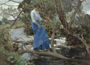 WATSON Harry 1871-1936,Crossing the Brook,1913,Christie's GB 2023-07-13