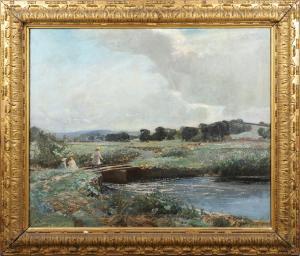 WATSON Harry 1871-1936,MEADOW SCENE, THOUGHT TO BE ON THE ISLE OF ELMLEY,,1906,Lawrences 2023-01-18
