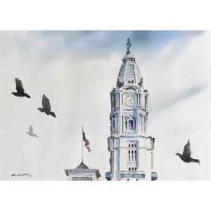 WATSON Howard N 1929,Two views of philadelphia's city hall and one of v,Freeman US 2016-08-10