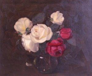 WATSON John 1873-1936,STILL LIFE WITH RED AND WHITE ROSES,Lyon & Turnbull GB 2007-01-18
