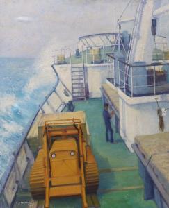 WATSON Leslie Joseph 1906-1992,Deck of a merchant ship,1963,Gorringes GB 2022-08-01