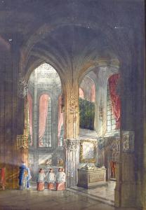 WATSON Paul Fletcher 1842-1907,A view of the interior of the Cathedral of St. P,1899,John Nicholson 2021-04-21