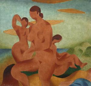 WATSON Percy 1919-1995,Beach Trio,1950,Leonard Joel AU 2023-06-27