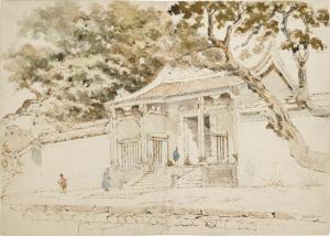 WATSON Thomas Boswall, Dr 1815-1860,Entrance to a Chinese House,Sotheby's GB 2021-12-14