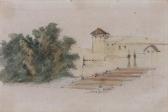 WATSON Thomas Boswall, Dr 1815-1860,Study of an European Fort or dwelling,Mallams GB 2016-07-14