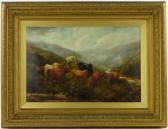 WATSON W.H 1800-1900,Highland cattle in the mists,Burstow and Hewett GB 2015-12-16
