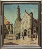 WATSON William Peter 1883-1932,Rothenburg Marktplatz,Reiner Dannenberg DE 2014-03-14