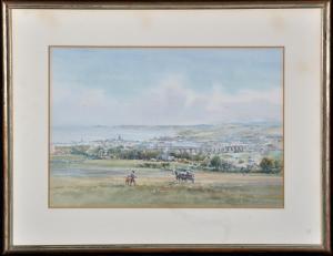 WATSON WOOD JNR Frank 1900-1985,A view of Berwick upon Tweed from outlying ,1953,Anderson & Garland 2018-06-12
