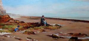 WATT Linnie 1875-1908,Beach scene with children at low tide,Bellmans Fine Art Auctioneers 2019-06-15