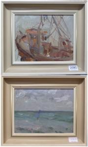WATT Thomas 1920-1989,Seascape and sailboard,Tennant's GB 2017-02-25