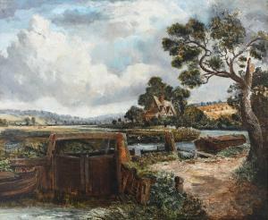 WATTS Frederick William 1800-1862,At the lock,Woolley & Wallis GB 2023-09-05