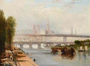 WATTS Frederick William 1800-1862,View of Rouen, with the Pont Pierre-Corneille an,Woolley & Wallis 2023-03-08