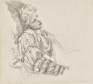 WATTS George Frederick 1817-1904,ELLEN TERRY ASLEEP,Sotheby's GB 2018-12-13