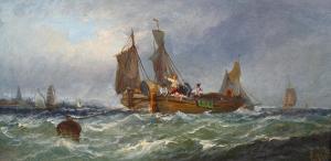 WATTS George Frederick 1817-1904,Fishing boats off the coast,Morphets GB 2023-09-07