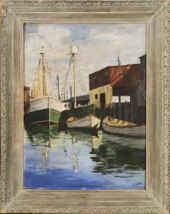 Watts L.M,Harbor scene,Kamelot Auctions US 2018-11-14