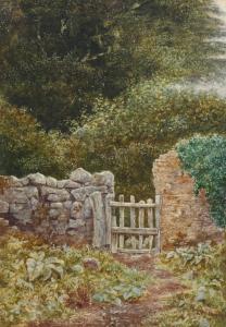 WATTS Louisa Margaret 1880-1914,a garden gate,Burstow and Hewett GB 2022-12-15
