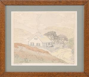 WAUGH Coulton 1896-1973,Depicting a cottage between hills,Eldred's US 2019-11-07