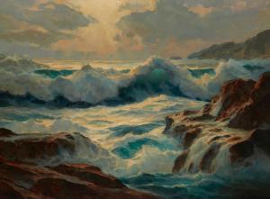 WAUGH Frederick Judd 1861-1940,Surf & Spindrift,John Moran Auctioneers US 2023-11-14