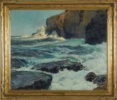 WAUGH Frederick Judd 1861-1940,Waves crashing on a rocky coast,Eldred's US 2010-04-08