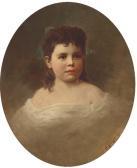 WAUGH Samuel B,Portrait of a young girl, bust-length, in a white ,1872,Christie's 2005-03-09