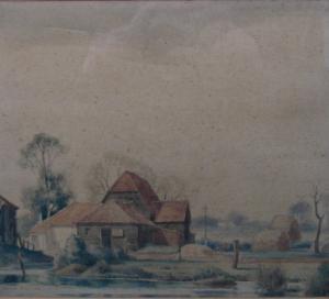 WAY Ronald,An Essex farm - view of farmyard with buildings an,1934,Dickins GB 2007-06-16