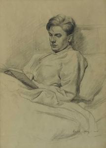 WAY Ronald,Young Man Reading in Bed,1948,Reeman Dansie GB 2024-01-07