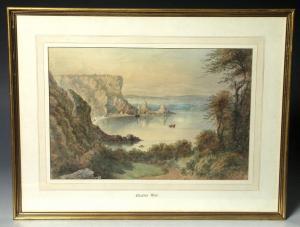 WAY SENIOR Charles,A quiet bay with rocky cliffs and figures in a b,Tring Market Auctions 2009-05-30