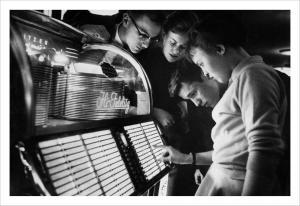 WAYMAN STAN 1927-1973,Étudiants rassemblés autour d'un jukebox,1958,Cornette de Saint Cyr 2022-09-22
